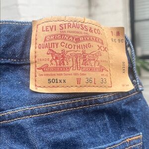 Vintage Levi’s 501xx Shrink To Fit 36x33